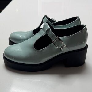 ASOS Mint Patent Mary Jane Block Heels